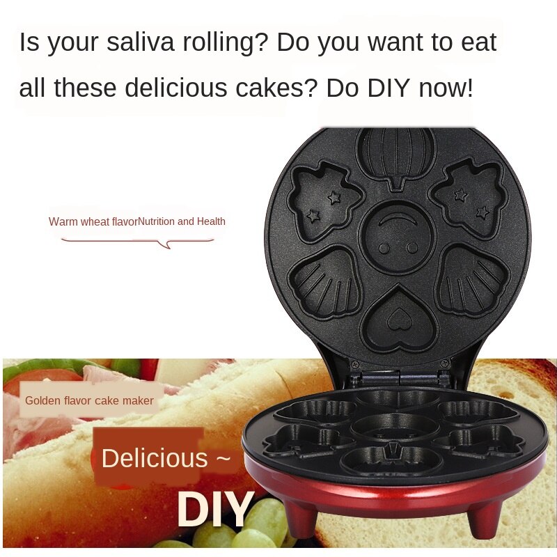 Automatic Household Multi-Function Cake Machine Cartoon Cake Machine Double Side Heating Baking Machine