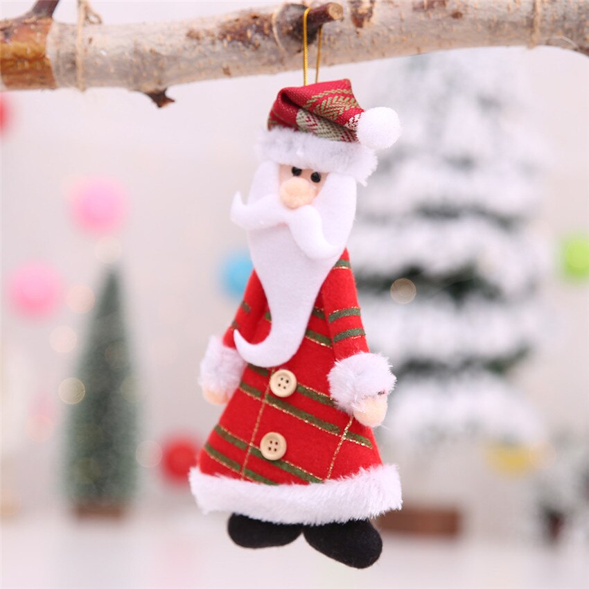 Vrolijk Kerstfeest Kerstman Sneeuwpop Rendier Ornamenten Decor Festival Party Kerstboom Opknoping Decoratie Pandent Decals: 02 Santa Claus