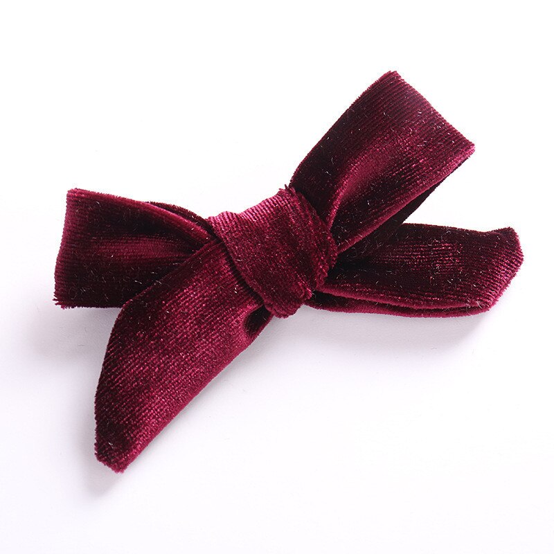 Haaraccessoires Kids Fluwelen Haarelastiekjes Voor Meisjes Solid Knoop Haarspeldjes Baby Mini Haarspelden Handgemaakte Haarspeldjes Hoofddeksels: 11