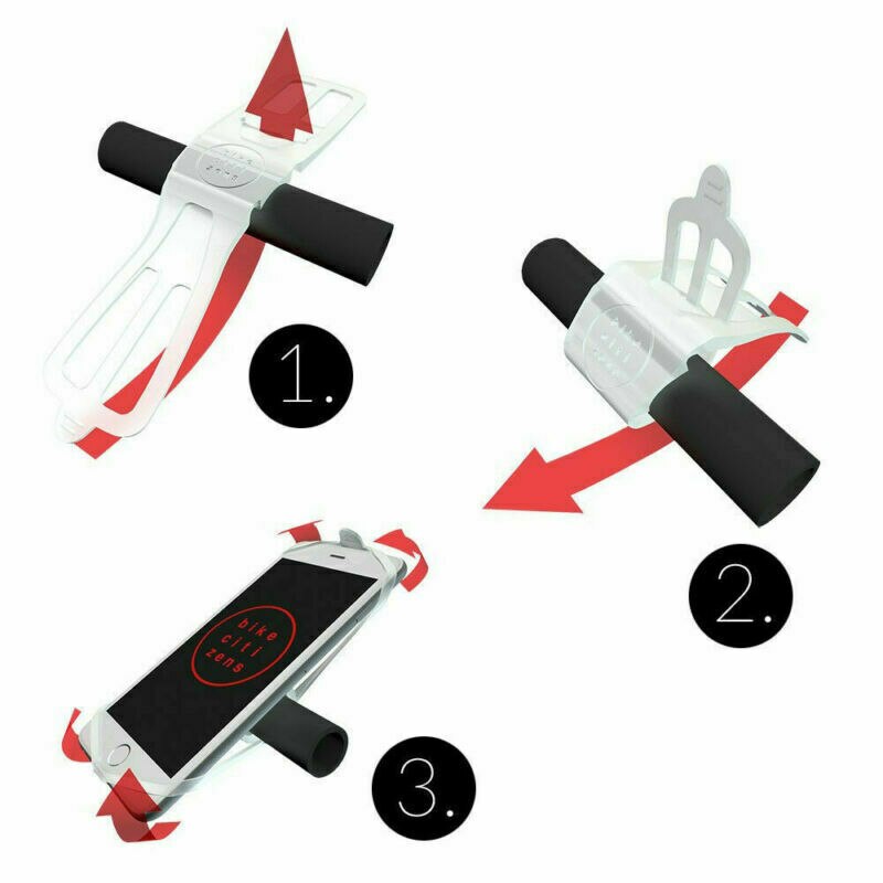 Correa de silicona para teléfono móvil, soporte para teléfono móvil para manillar de Smartphone, accesorios de bicicleta 1 unidad