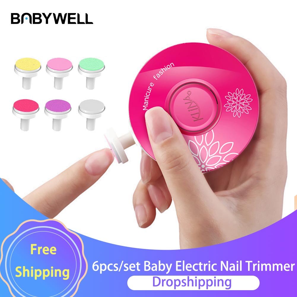 6 teile/satz Baby Elektrische Nagel Trimmer Baby Nagel Pflege Werkzeuge Maniküre Set Für Infant Baby Nagel Knipser Pflege Maniküre Werkzeuge