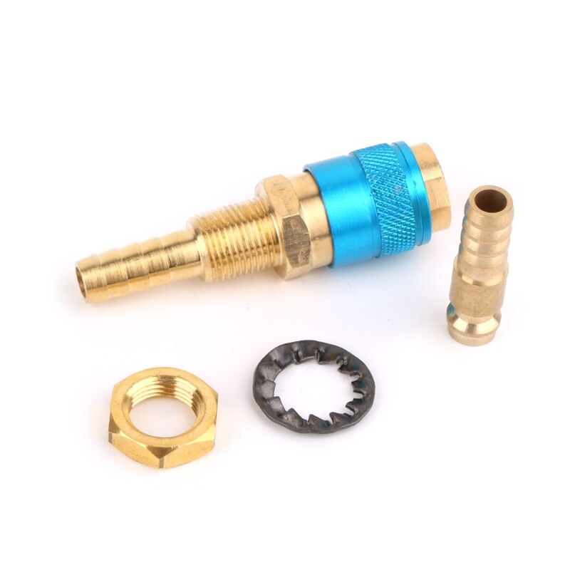Water Cooled Gas Adapter Quick Connector Fitting For TIG Welding Torch +8mm Plug TIG Argon Arc Welding Water Quick Connector 8mm