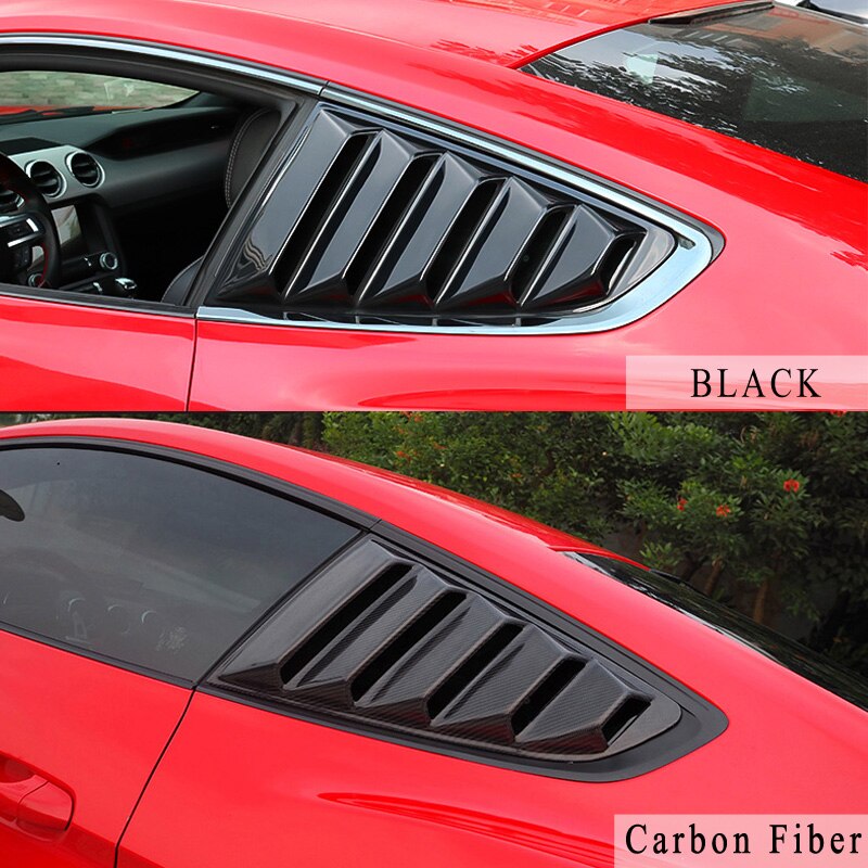 1 Pair OE Style Side Black Window Louvers Left & Right Side Fits For Mustang