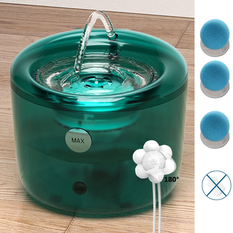 Nowy inteligentny kot fontanna robić picia filtr automatyczny dozownik robić wody w obiegu 1.6L automatyczny czujnik podajnik robić napojów: A02FilterX3 sensorX1