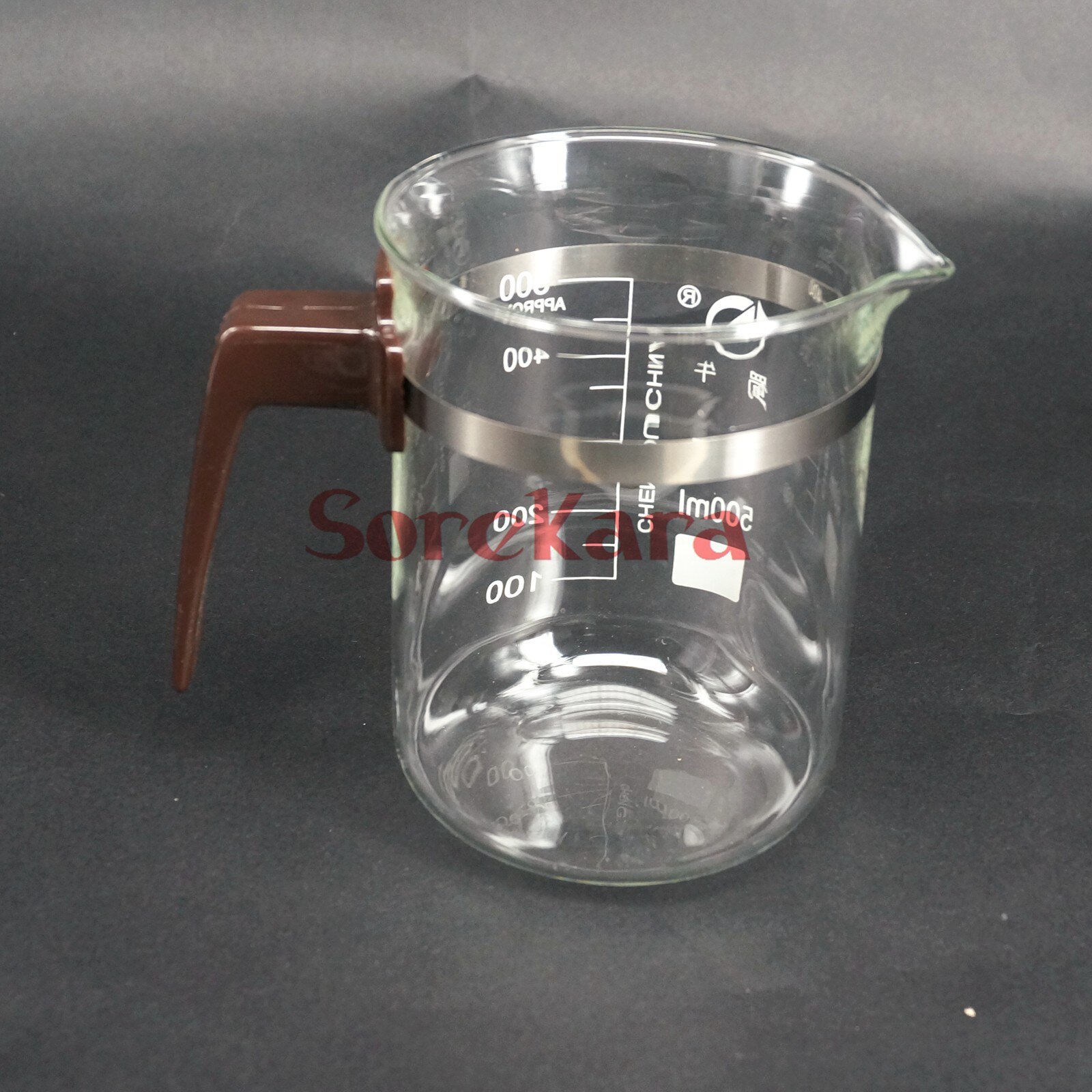 500ml Plastic handle Beaker Chemistry Laboratory Borosilicate Transparent Glass Beaker with spout