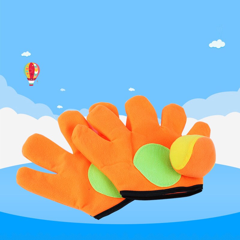 1 Conjunto de guantes con pelota pegajosa para deportes al aire libre juego de lanzar pelotas de juguete juego de guantes pegajosos para atrapar pelotas Juguetes