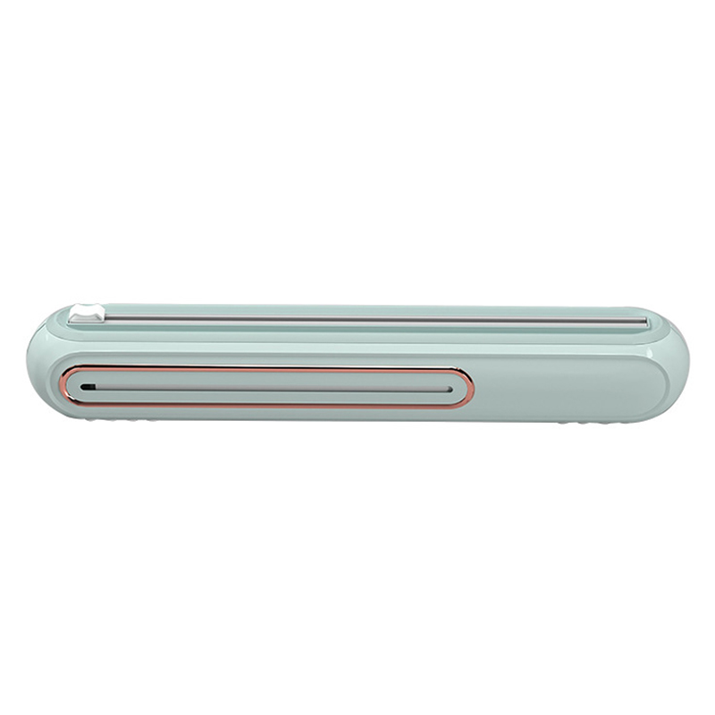 Dispensador magnético de envoltura de plástico recargable con cortador, cortador dispensador de papel de aluminio de estaño, herramienta de cocina dispensador de envoltura de película: Gris oscuro