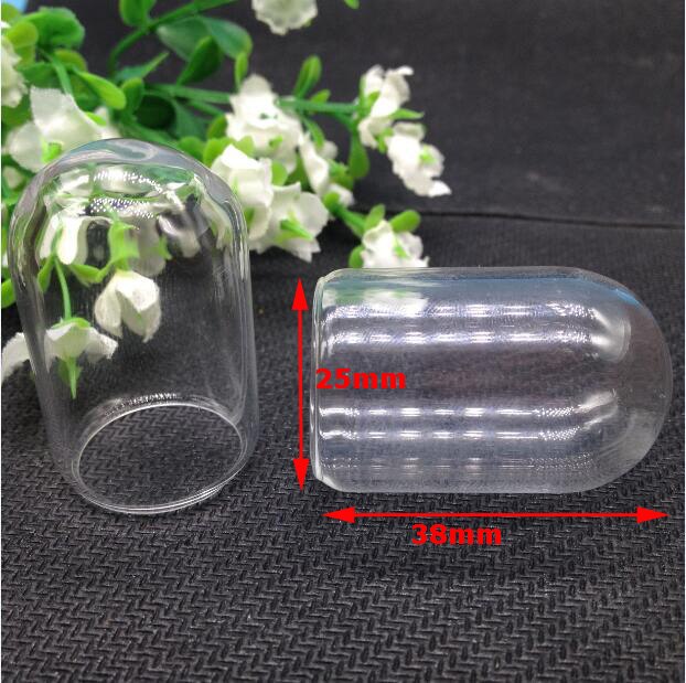 10 satz/lot -- 25*38mm vakuumglocke form rohr klarglas blase flasche & tray & top-stecker -- für DIY halskette zubehör finden: only glass tube