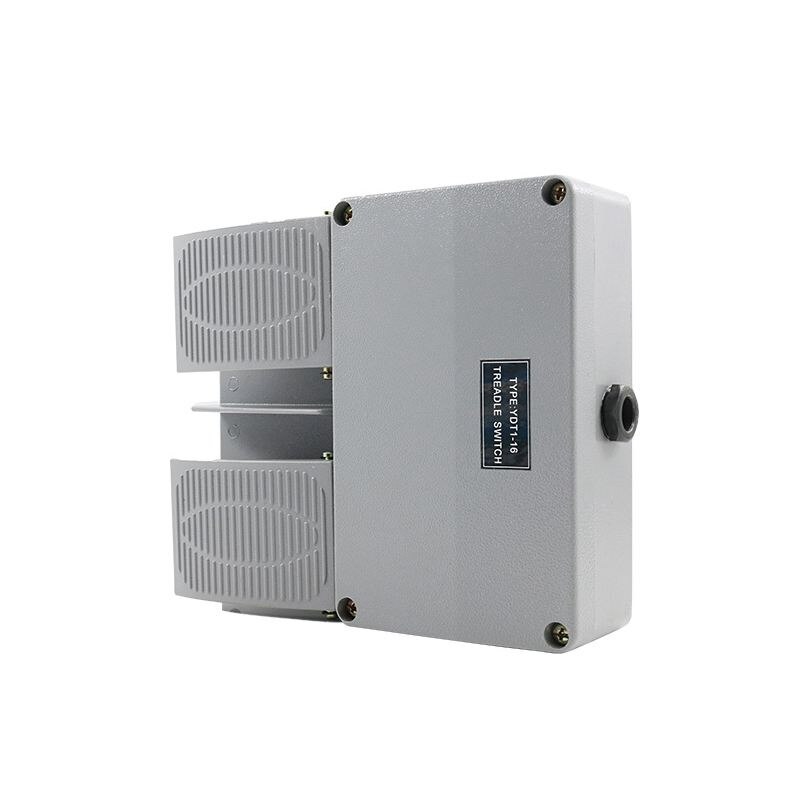 Foot switch YDT1-16 aluminum shell gray double pedal switch machine tool accessories switch