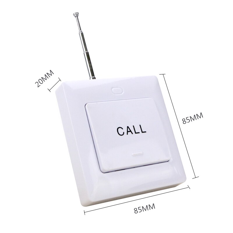 Wireless Nurse Calling System 433.92 MHz 1 Watch Receiver+1 Button Transmitter White For Hospital Restaurant Service