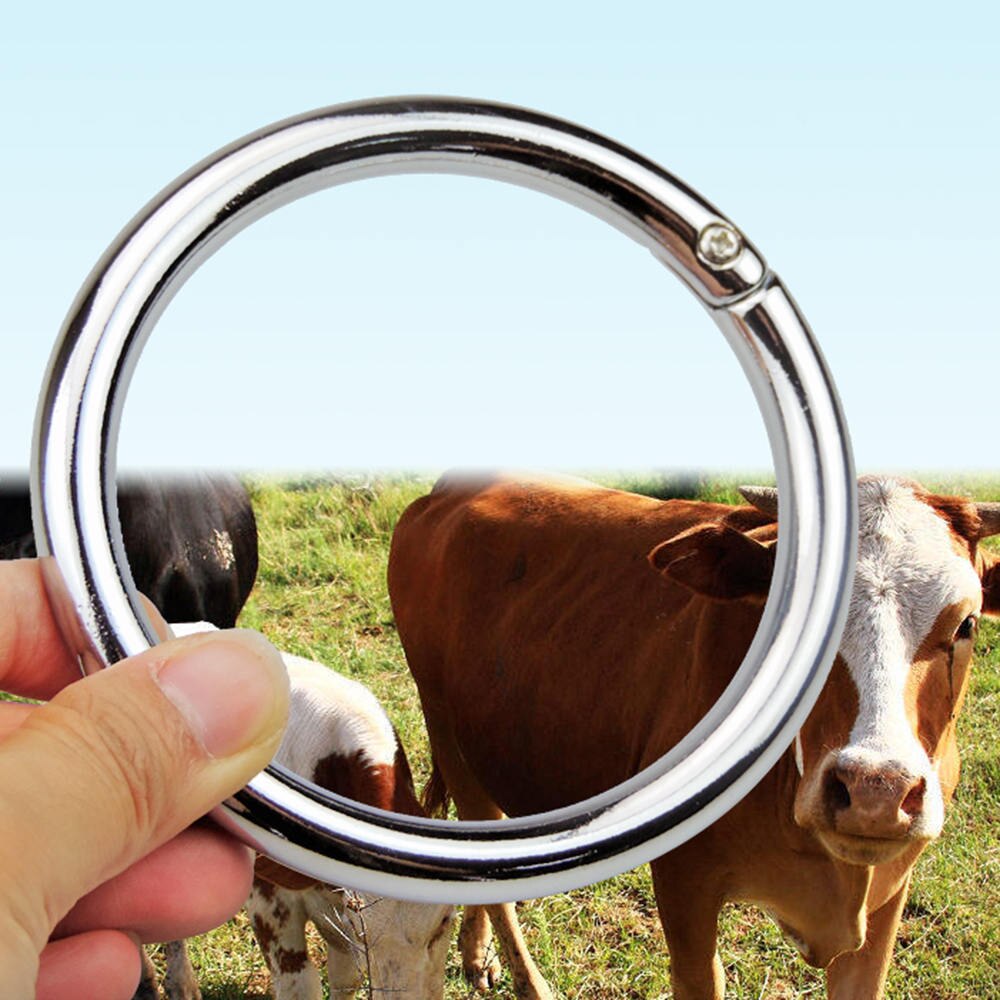 Ko näsa ring 3.9 tum tjur ko nötkreatur nötring rostfritt stål gård djur levererar sällskapsdjur produkter
