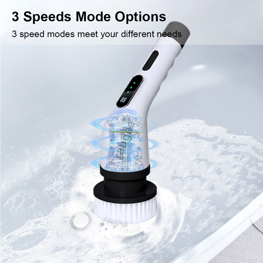 Electric Cleaning Brush with 9 Replaceable Brush Head Electric Spin Scrubber for Bathroom Toilet Windows Wireless Cleaning Brush
