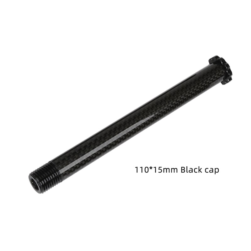 HUB Thru Axle TANKE MTB road bicycle 100 110 142 148 boost 12 15mm 1.5 Thread distance bike fork frame open gear barrel shaft: 110 15mm Black cap