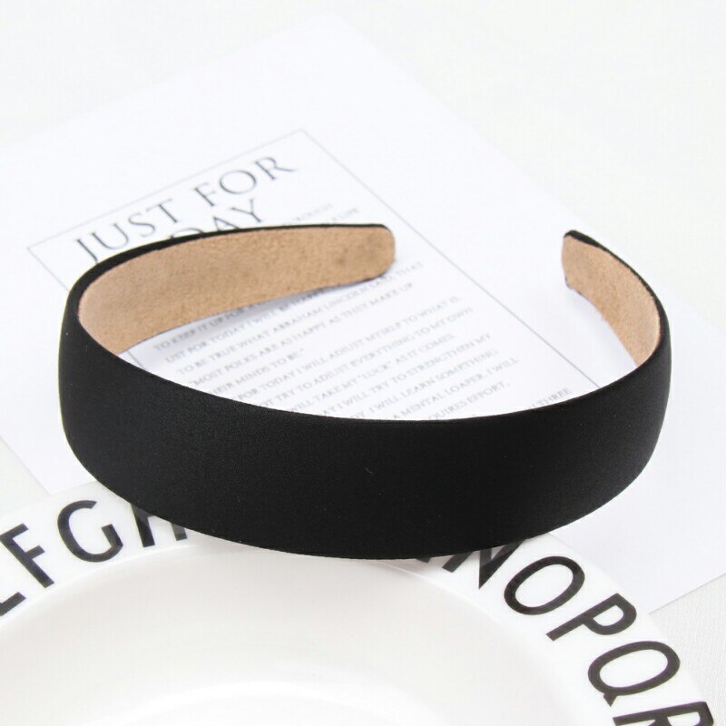 1PC Plastic Canvas Wide Headband Hair Band Headwear Solid Hair Accessories For Women: 1