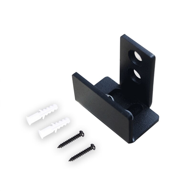 Guías de suelo para puerta corredera, guía de puerta de armario negra, guía de pista inferior montada en el suelo para puertas correderas, fácil de instalar, A9LB