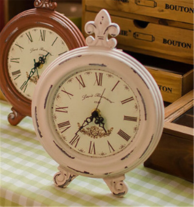 Horloge de bureau Vintage en bois | Horloge ronde Vintage, grande aiguille de bureau, décoration de la maison, suspendue
