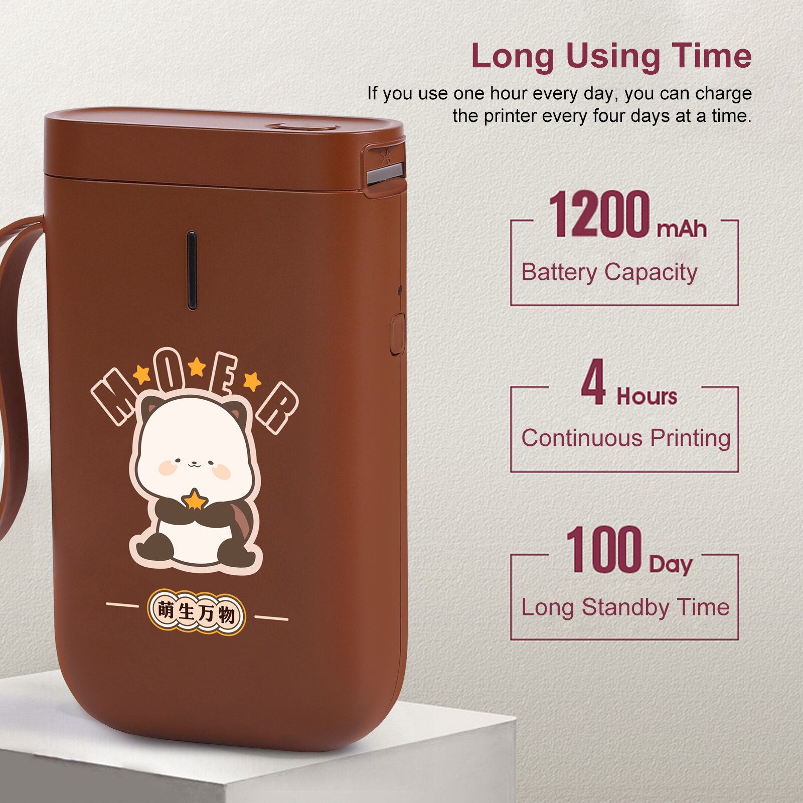 Limited Edition Draagbare Thermische Label Printer Handheld Naam Prijs Sticker Printer Pocket Size Bt Draadloze Verbinding Met App