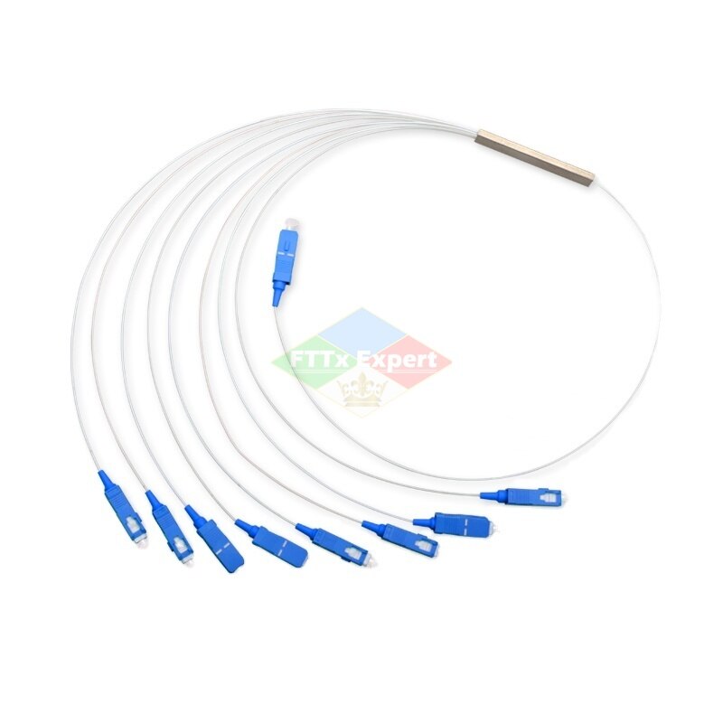 10 PCS/Lot 1X2 1X4 1X8 1X16 SC UPC PLC FBT Singlemode 0.9mm FTTH Fiber Optic Splitter