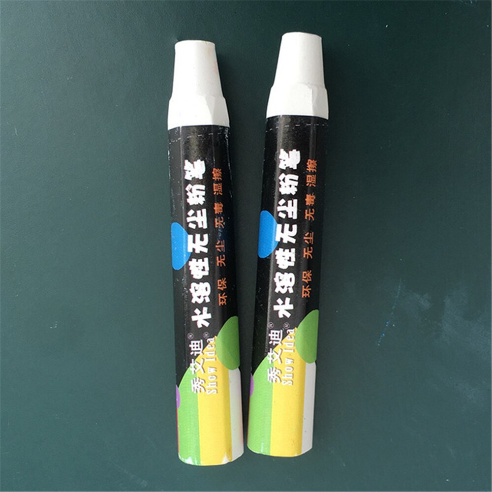 20Pcs Water Soluble Dust Free Chalk Color Environmental Safety Teacher Children Blackboard Doodle Mark Office Teaching Stationer: white