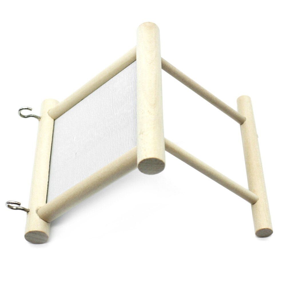 Grappige houten vogel speelgoed spiegel standaard platform speelgoed voor papegaaien valkparkiet vogel vogel spiegel kooi standaard bar accessoires 10*10*10cm