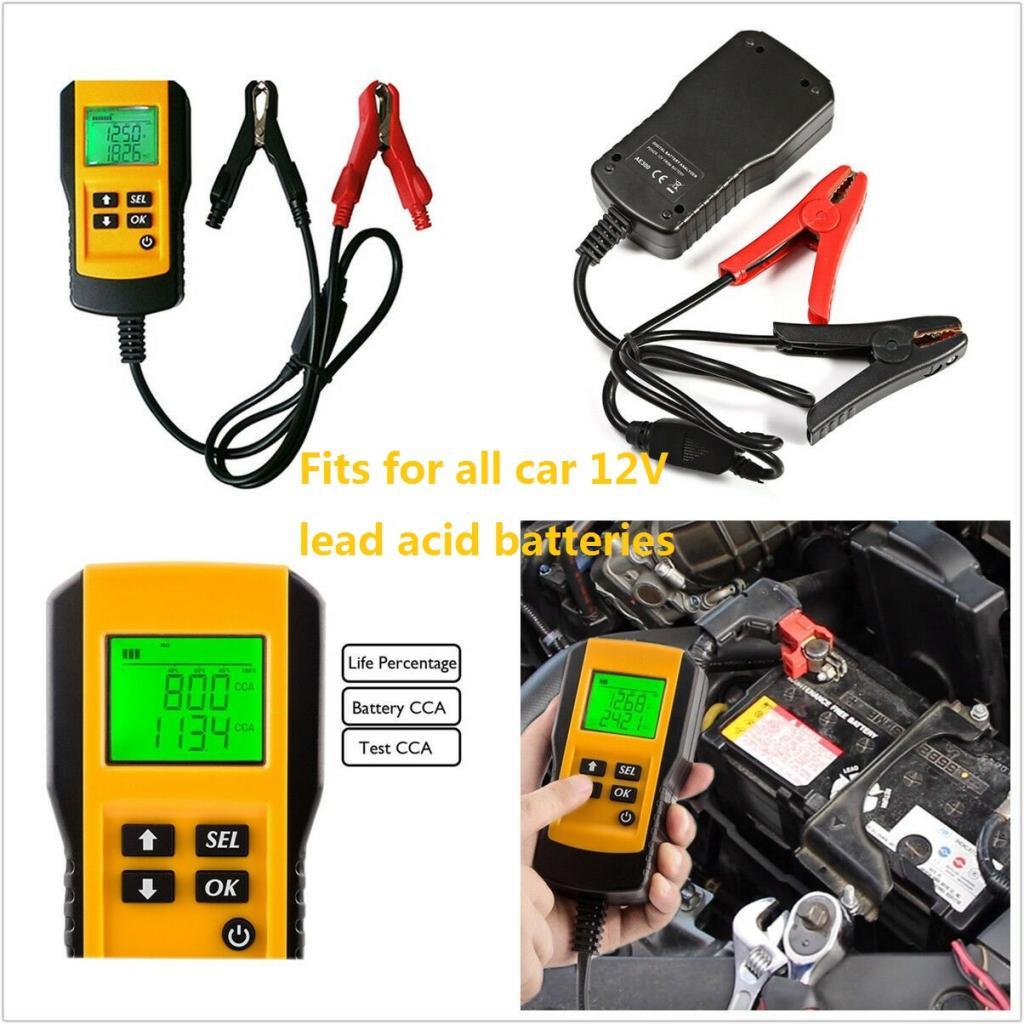 Automotive Battery Tester - Charging System and Battery Load Tester Analyzer 0-1995 CCA for 12V Cars/SUVs/ Trucks