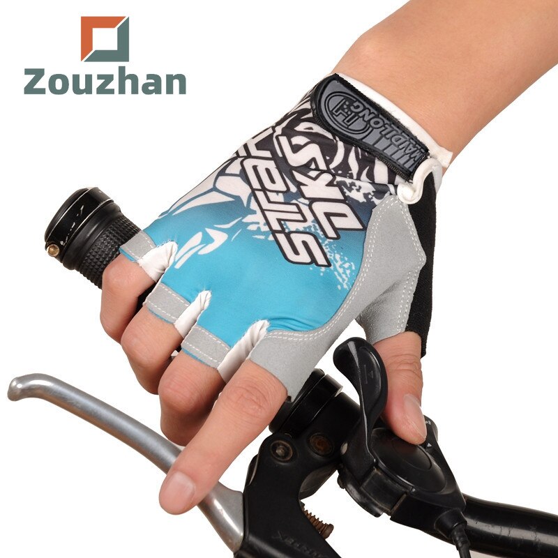 ZOUZHAN cycling gloves half-finger summer outdoor sports fitness non-slip bicycle men and women ice silk
