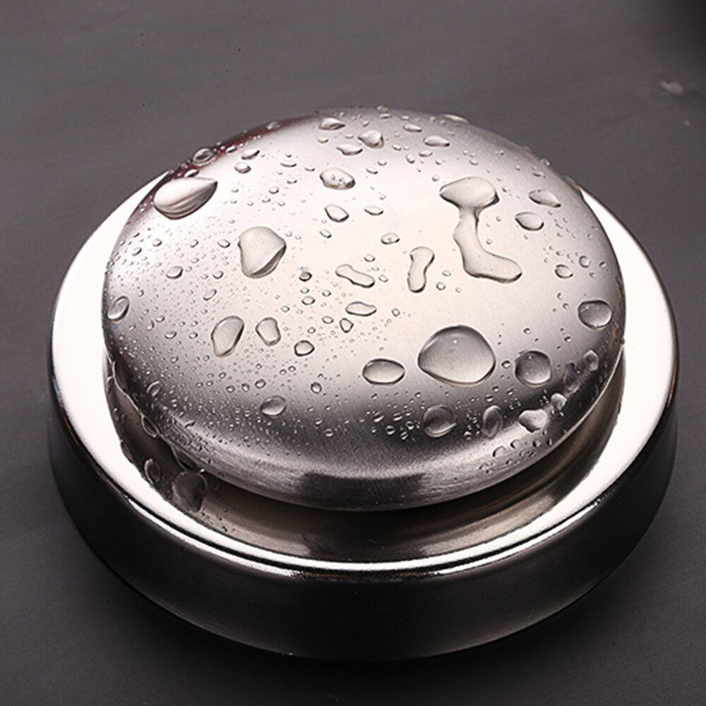 Bærbar lille deodorant magisk metalsæbe rustfrit stål sæbeskål med holder afløbsbakke til køkken køleskab bad