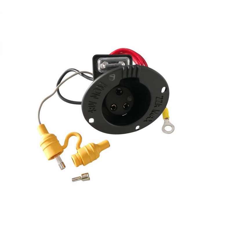 48V Charger Cord Plug &amp; Charger Receptacle for Club Car DS Precedent Golf Carts 2000 Up, 101828901, 101802101, 103375501