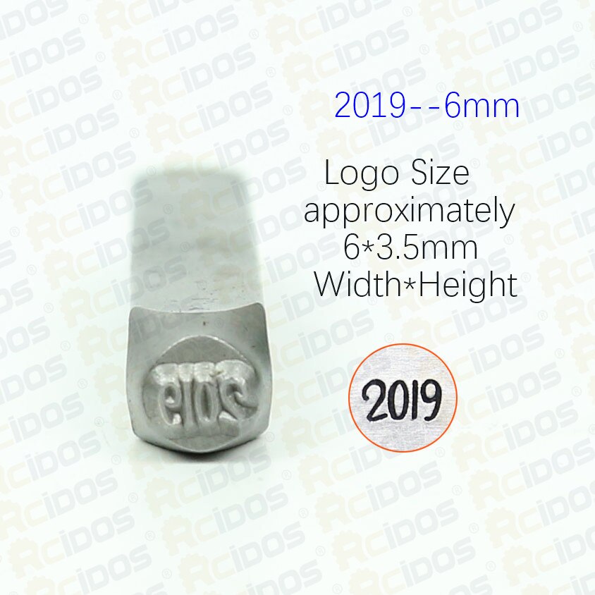 to Year Metal Jewelry stamps,DIY Bracelet/jewelry symbols steel stamp,3/6MM: 2019-6mm