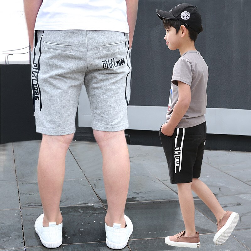Barn pojkar shorts sommar tonåringar pojkar bokstav elastisk midja shorts barn shorts för pojke 6 8 10 12 14 år clj 074