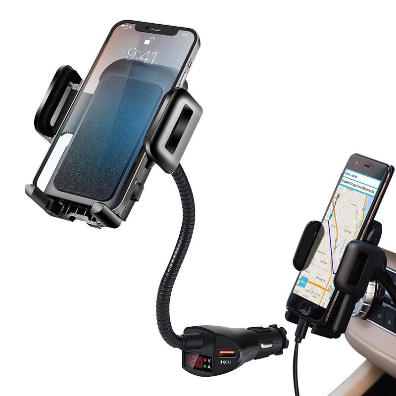 Sigaretten Aansteker Telefoonhouder 3-In-1 Supportor Met Spanningsdetector Auto Mount Oplader Compatibel Voor Smartphone Opladen