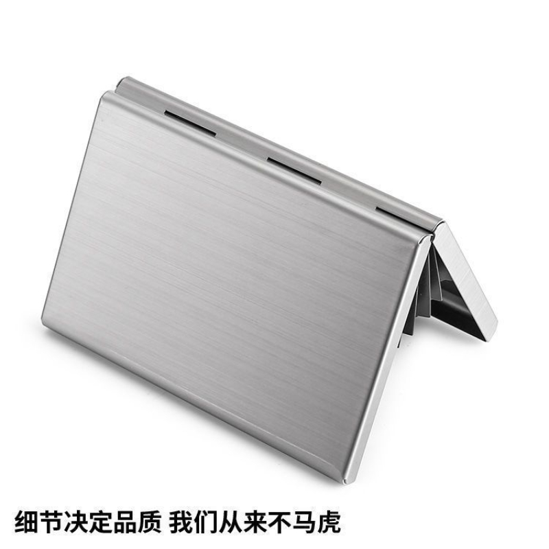 Portatarjetas DE CRÉDITO RFID, caja de paquete de Metal delgado, antimagnético y antirrobo, sostiene hasta 10 tarjetas, tarjetero minimalista de