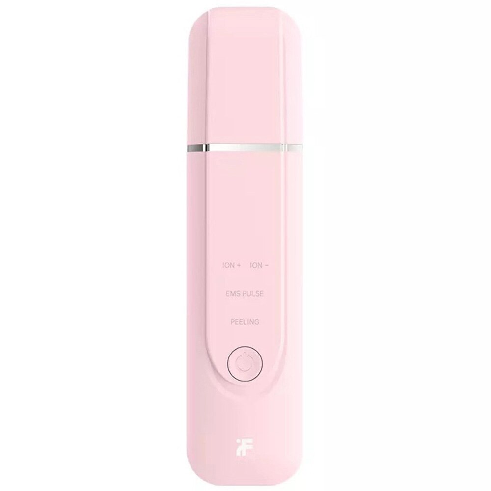 InFace Ultrasonic Skin Scrubber Cleaning Blackhead Peeling Shovel Facial Pore Cleaner Face Skin ion Skin Cleansing Instrument: Pink