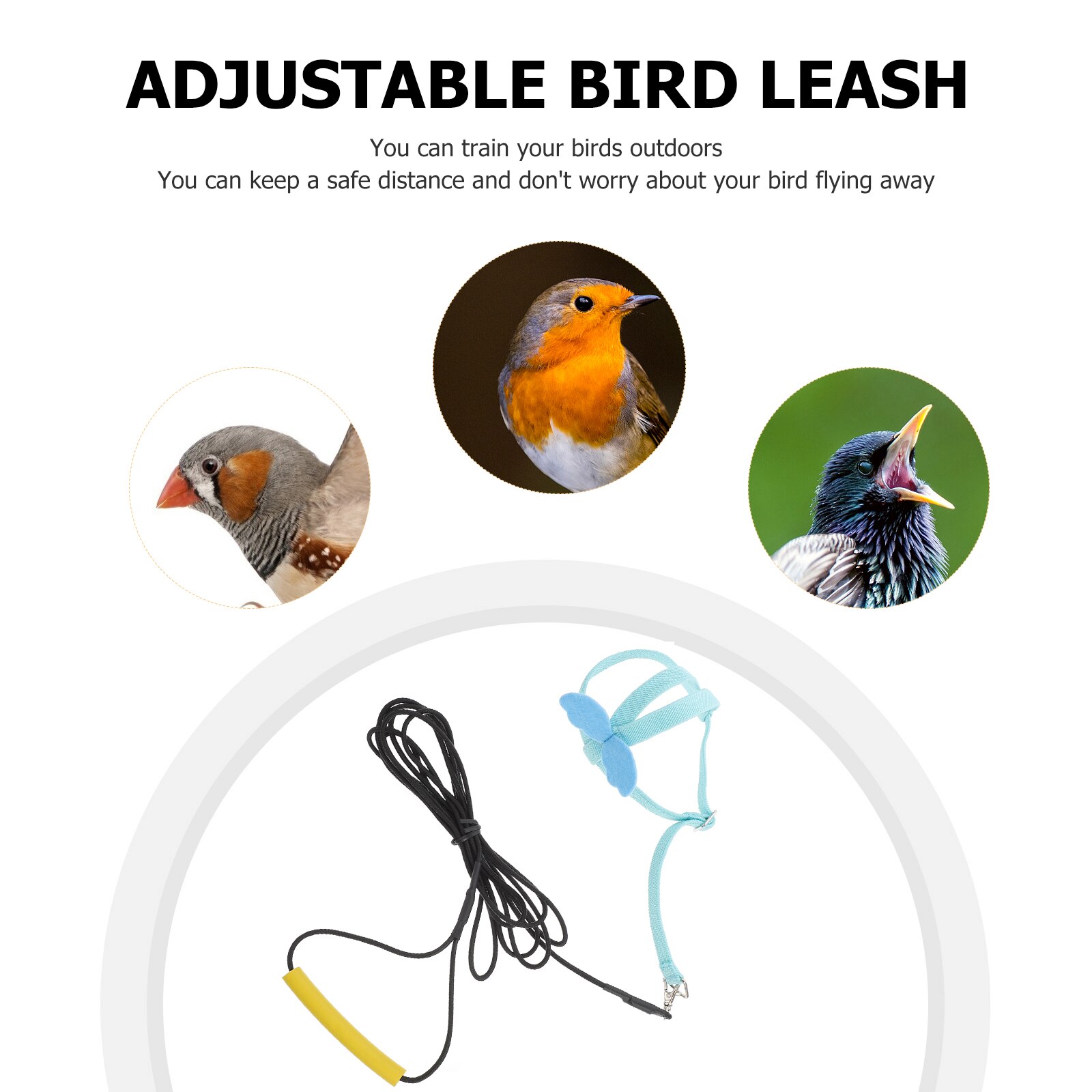 1pc Cockatoo Harness Outdoor Parrot Flying Rope Rearing Parrot Accessory