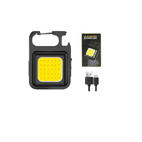 1-10PCS Mini LED 1000LM Zaklamp Sleutelhanger Multifunctionele Draagbare COB Camping Lampen USB Opladen Werklampen Vissen Lanterna: Rood