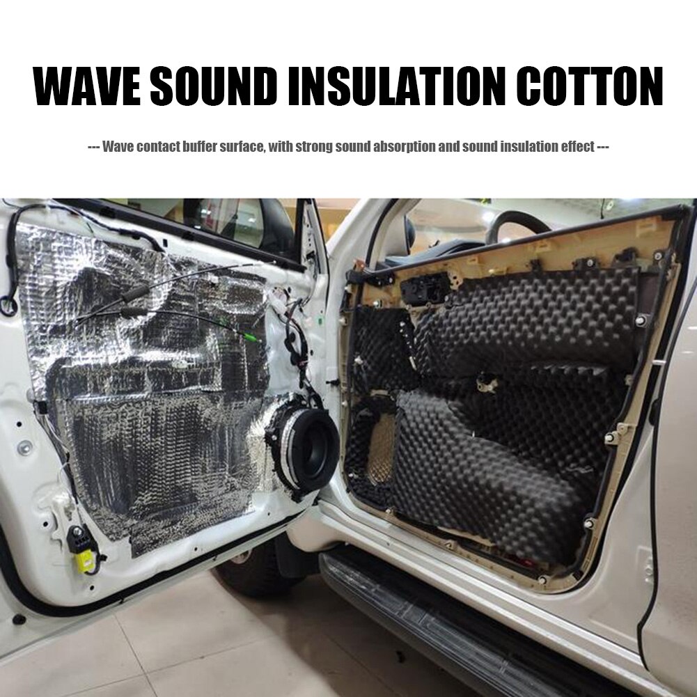 Tapis Isolation Acoustique & Thermique Auto - Coton Amortissant Adhésif Pour Pare-feu, Porte, Capot, Toit (Anti-Bruit Moteur & Route)