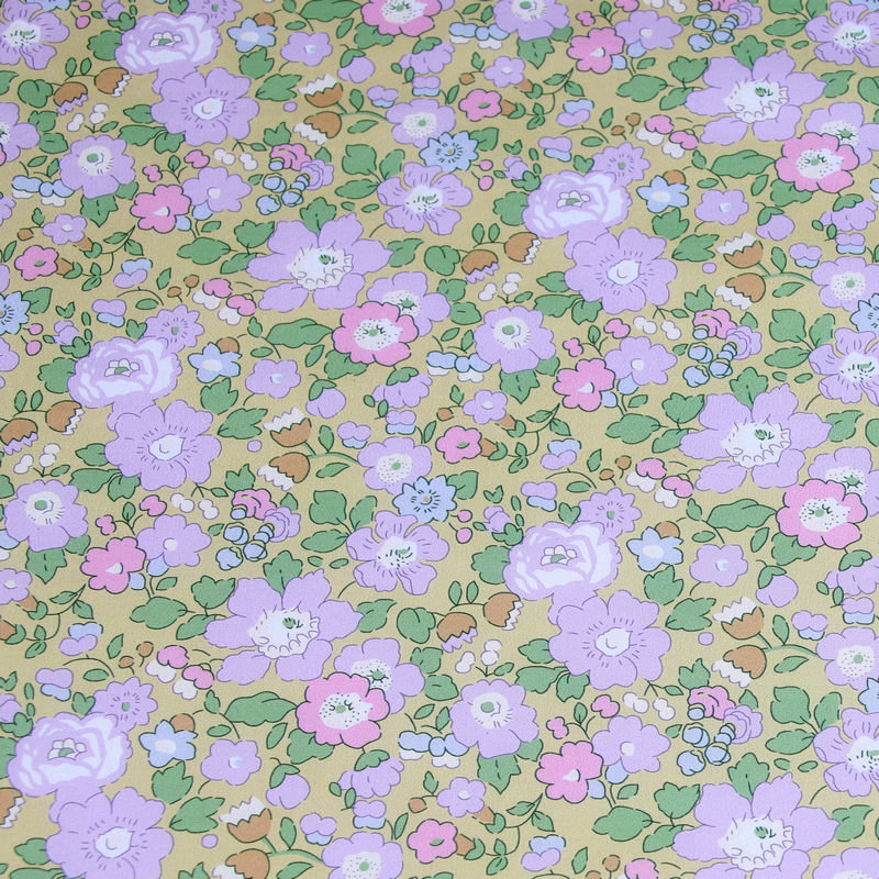 Citrongula blommor betsy ana små blommor tryck liberty tyg london liberty tana lawn bomull specialanpassat tyg för gör-det-själv