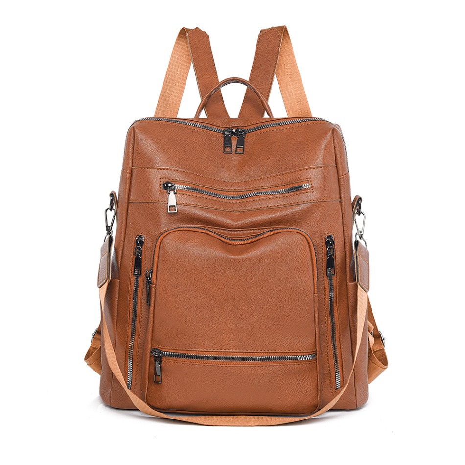 Mochila clásica de cuero de para mujer, mochila de viaje de lujo de Color sólido 2025, Mochilas escolares informales para niñas, Mochilas femeninas