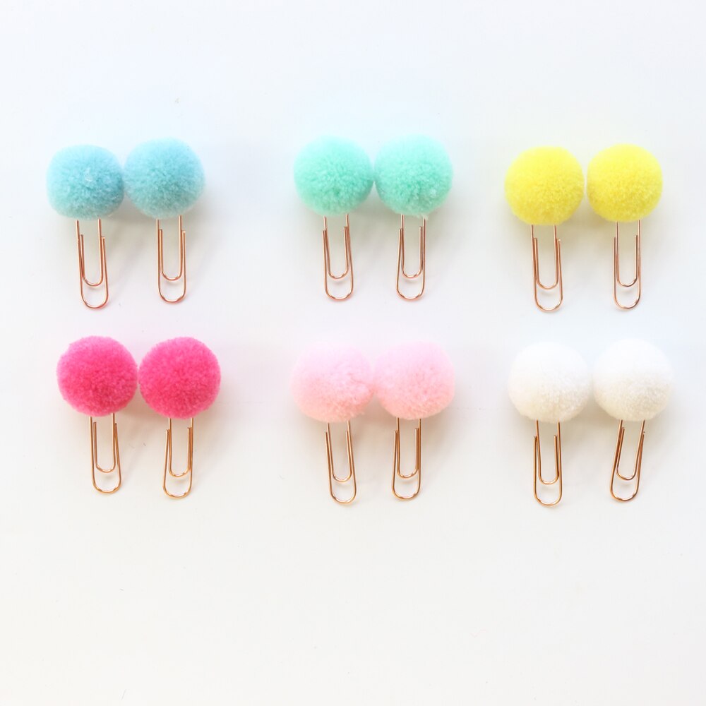 Domikee godis metall kontor skola gem set papperstillbehör, söt kawaii student index bokmärkes klämma set ,2 st