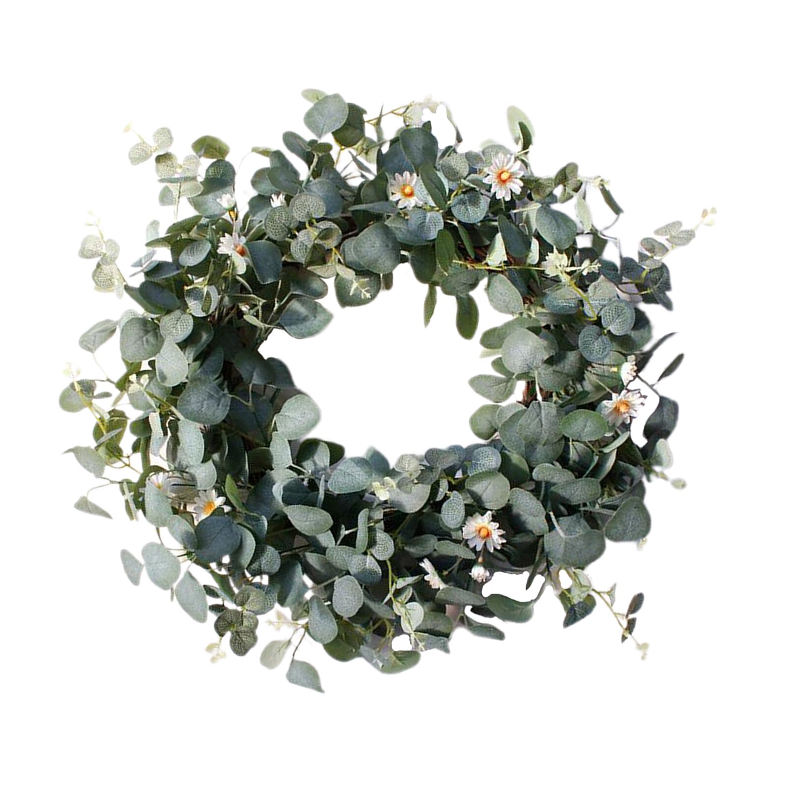 Eucalyptus Krans Handgemaakt - Kunststof Deurkrans 35cm Voor Lente, Bruiloft & Jaarrond Decoratie