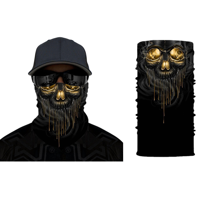 Szalik Komin Washable Reusable Skull Bandana Face Mask Outdoor Sports Skull Scarf Magic Seamless Mask Mouth Face Mask: MZ0115