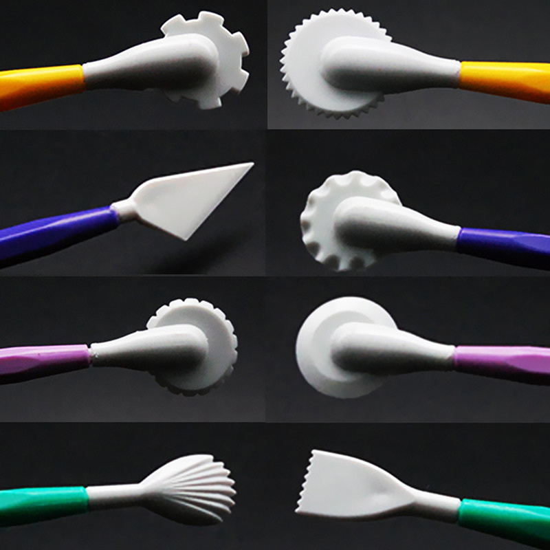 4PCS Cake Decorating Tools DIY Baking Engraving Kits Fondant Carving Plastic Chocolate Cake Carving Tools