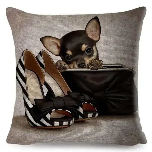 Farbe niedlichen Cartoon Haustier Hund Kissen bezug Kissen bezug Sofa Home Auto Dekoration Tier: Rot