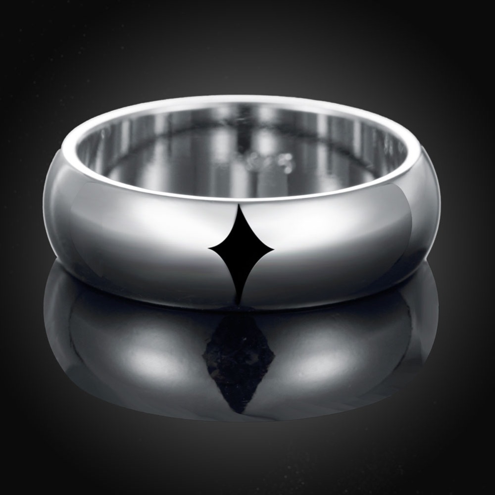 Anillos de plata de ley 925 de , anillos circulares simples a la para mujer, joyería de , tamaño 5 6 7 8 9 10