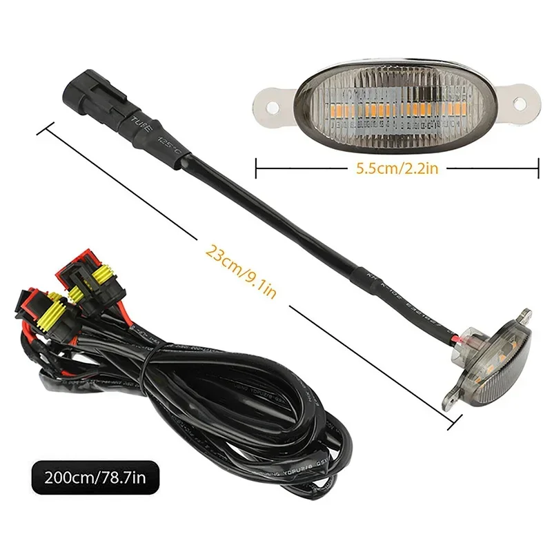 Luces LED universales para coche, luces LED delanteras para parrilla con arnés, lámpara de ojo de águila para camioneta todoterreno, SUV, Ford, Toyota, accesorios para coche