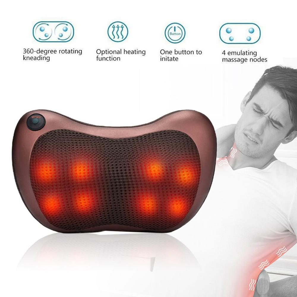 Carro casa cervical coluna massageador pescoço cintura de volta elétrica multifuncional baixa tensão aquecimento massagem travesseiro