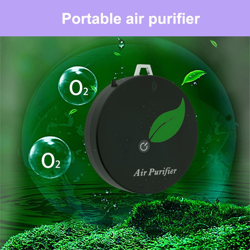 6 Million Negative Ion Air Purifier Necklace Air Purifier Mini Wearable Anion Negative Ionizer Generator With Oxygen Bar