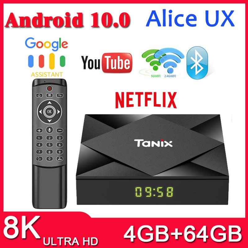 TX6S Tanix Android 10.0 TV Box H616 Chip TX6 4GB 64GB Smart TV Box Media Player Dual WiFi bluetooth 8K TV Set Top Box