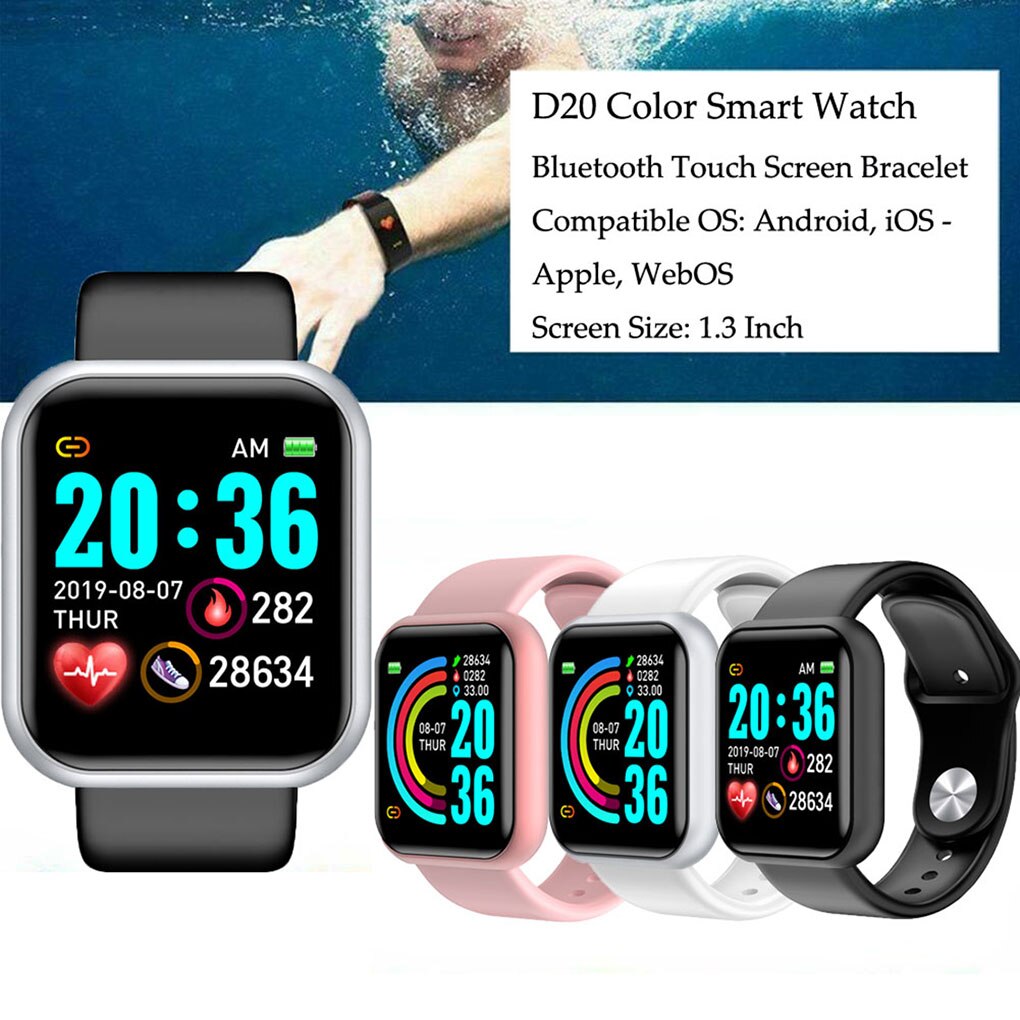 Montre connectée Y68, Bluetooth 4.0, moniteur de fréquence cardiaque, pression artérielle, rappel de Massage, Fitness