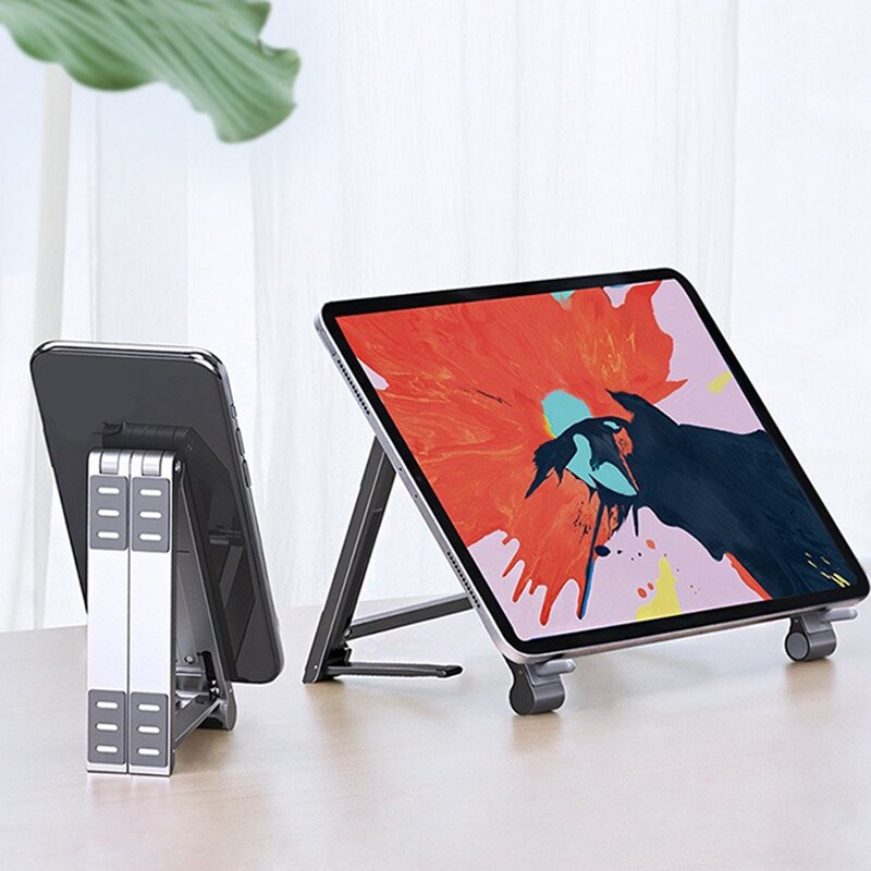 3 In1 Mini Draagbare Metalen Houder Tablet Telefoon Laptop Stand Folderable Houder Voor Ipad Mobiele Cellphone Notebook